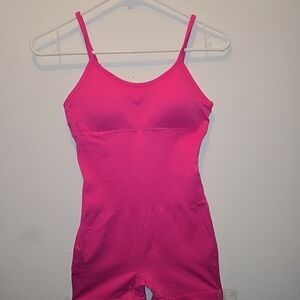 Pink Spaghetti Strap Bodysuit